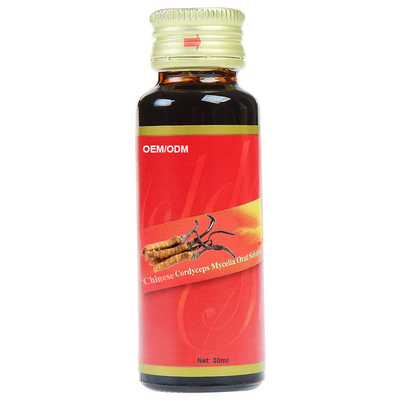 Liquide oral 100% solution d'extrait de Cordyceps sinensis de cordyceps de marque privée d'ODM d'OEM
