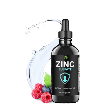 Les baisses liquides de zinc d'OEM zinguent pour sulfater des baisses liquides orales de zinc de vitamine C complètent pour des adultes et des enfants