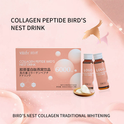 Liquide oral de nid d'oiseau de peptide de collagène de beauté d'OEM Beauty blanchissant et anti-vieillissement de peau