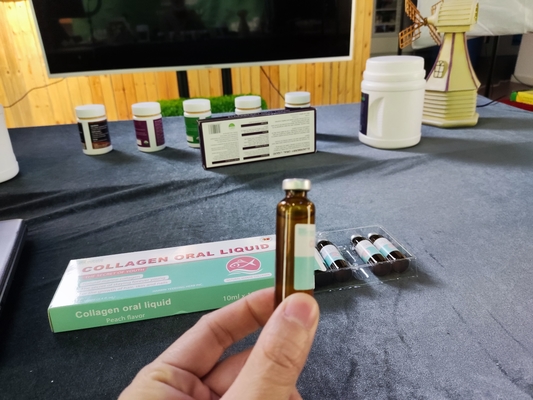 Vente en gros liquide orale d'OEM de supplément de santé de la beauté 10ml de poissons de 100% de collagène de peptide de beauté naturelle de boissons