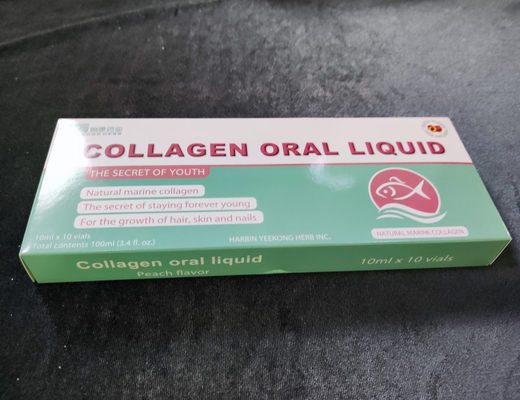 Vente en gros liquide orale d'OEM de supplément de santé de la beauté 10ml de poissons de 100% de collagène de peptide de beauté naturelle de boissons
