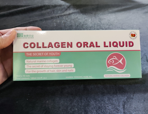 Vente en gros liquide orale d'OEM de supplément de santé de la beauté 10ml de poissons de 100% de collagène de peptide de beauté naturelle de boissons