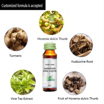 ODM d'OEM de boisson de gueule de bois d'extrait végétalien anti-alcoolique de fines herbes de Hovenia Dulcis Radix Puerariae