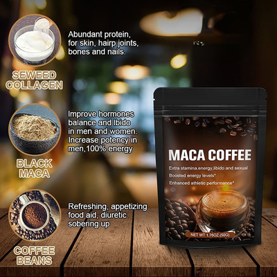 OEM Private Label 50g Organic Maca Root Extract Powder Men's Energy Maca Coffee