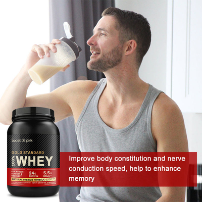 Poudre 100% de protéine d'étalon or de bâtiment de muscle de corps de poudre d'isolat de protéine de lactalbumine de marque de distributeur d'OEM 5lb