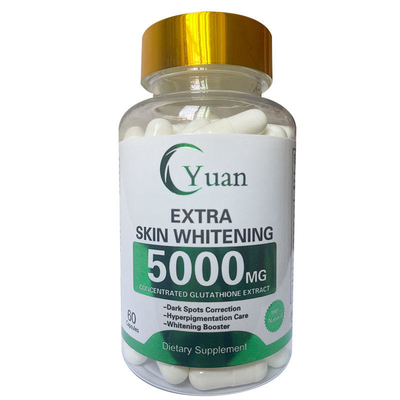 La perle de blanchiment supplémentaire de 5000MG 3X saupoudrent la peau de glutathion d'OEM Glutamax blanchissant des pilules