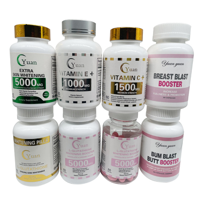 La perle de blanchiment supplémentaire de 5000MG 3X saupoudrent la peau de glutathion d'OEM Glutamax blanchissant des pilules