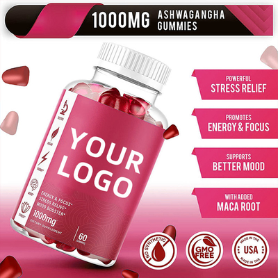 Gummies organiques en gros d'ashwagandha de vegan de capsules d'ashwagandha d'OEM