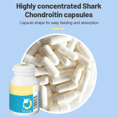 capsules nutritionnelles de chondroïtine de requin de forte concentration en OEM de suppléments de l'animal familier 750mg/Pc