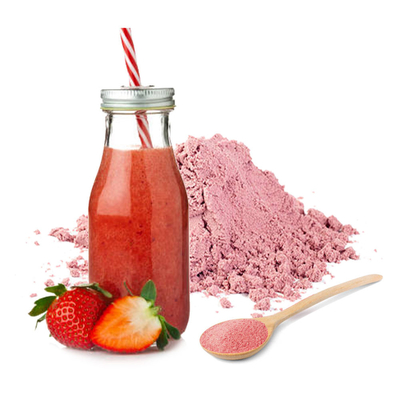 Poudre rose de fraise d'OEM de boisson solide d'extrait de fruit frais d'usine