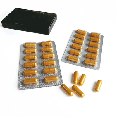 La santé de produit d'OEM de fournisseur de ventes en gros des hommes thaïlandais de phytothérapie a enfermé dans une boîte des capsules Viagra d'or