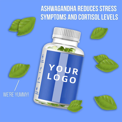 Les suppléments nutritionnels Ashwagandha des hommes d'OEM plus la vitamine gommeuse de magnésium gommeuse