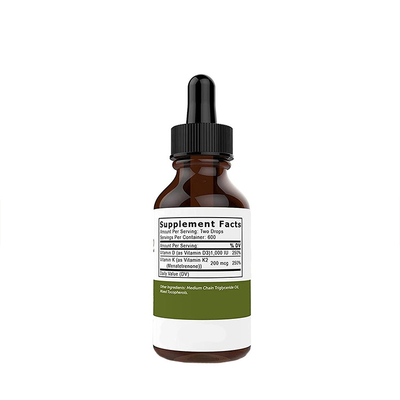 La vitamine D3 K2 laisse tomber le propulseur d'immunité la vitamine que liquide D avec le dessus K2 vendant la vitamine liquide laisse tomber l'OEM