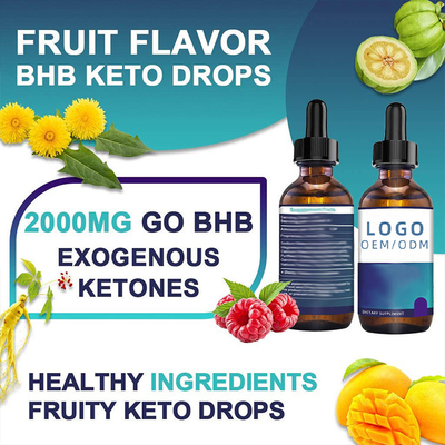 30ml de gouttes de collagène de biotine amincissant l'huile essentielle d'extrait de fines herbes de graine d'huile d'OEM de Keto de BHB