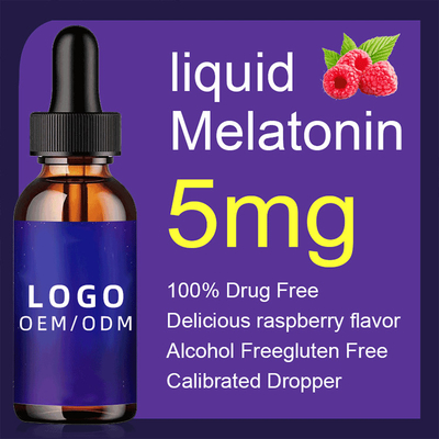 le collagène de biotine de 50ml 5Mg laisse tomber le Melatonin naturel d'OEM laisse tomber la nuit adulte soporifique