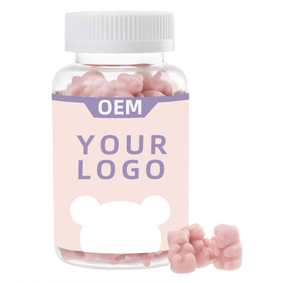 La santé de cheveux complète la biotine des vitamines des femmes l'extension rose de cheveux de veganformula d'acide folique de gummies d'ours de nounours