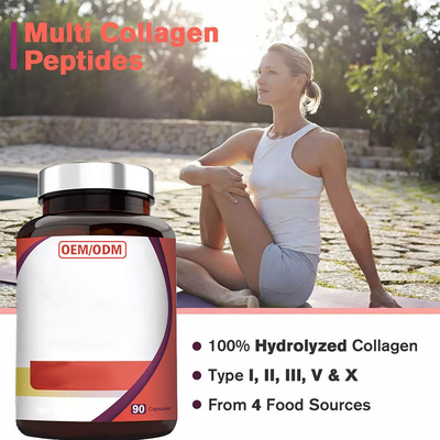 60 / 90/120cts/supplément diététique de collagène nutritionnel de suppléments femmes de bouteille blanchissant des capsules