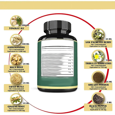 60 pcs de poudre de racine de maca en capsules