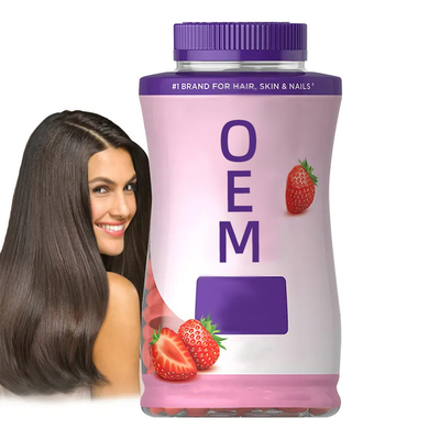 Pour la croissance des cheveux Fraises Vitamines gomme personnalisées