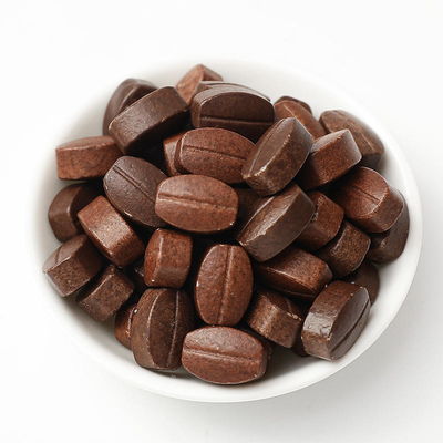 Douceur végétalienne sans sucre Instant Grain Coffee Shape Chewable Coffee Bean Tablet Douceur
