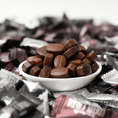 Douceur végétalienne sans sucre Instant Grain Coffee Shape Chewable Coffee Bean Tablet Douceur